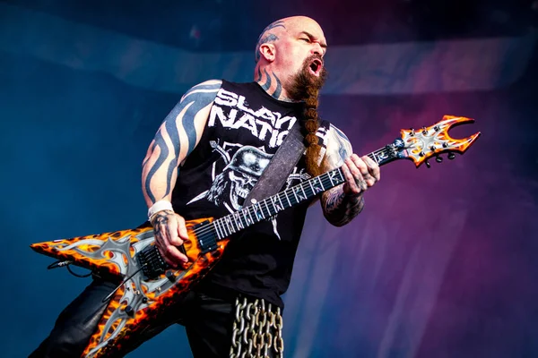 Slayer Performing Stage Music Festival — Stock Photo, Image