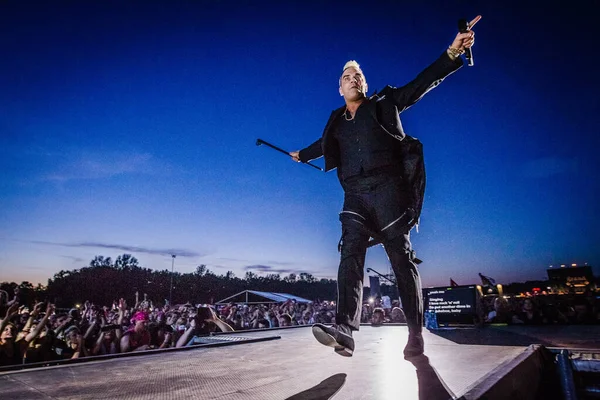 Robbie Williams Pinkpop Festival June 2015 Landgraaf Netherlands — Stock Photo, Image