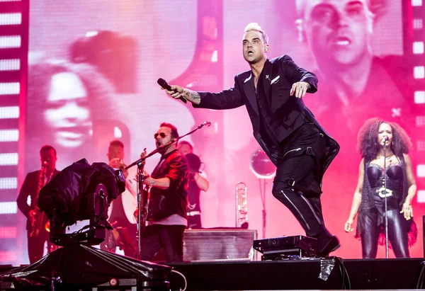 Robbie Williams Pinkpop Festival June 2015 Landgraaf Netherlands — Stock Photo, Image