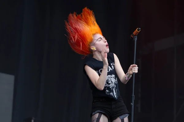 Группа Paramore Выступает Фестивале Pinkpop Landgraaf — стоковое фото