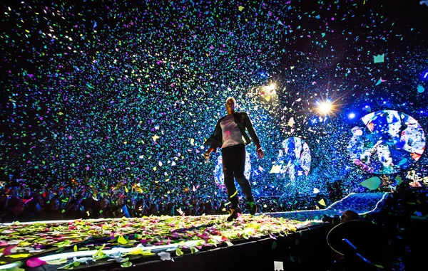 Coldplay Actuando Festival Música Malieveld — Foto de Stock