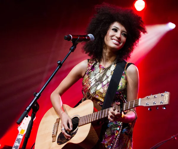 Andy Allo Actuando Festival Música Jazz Del Mar Del Norte — Foto de Stock