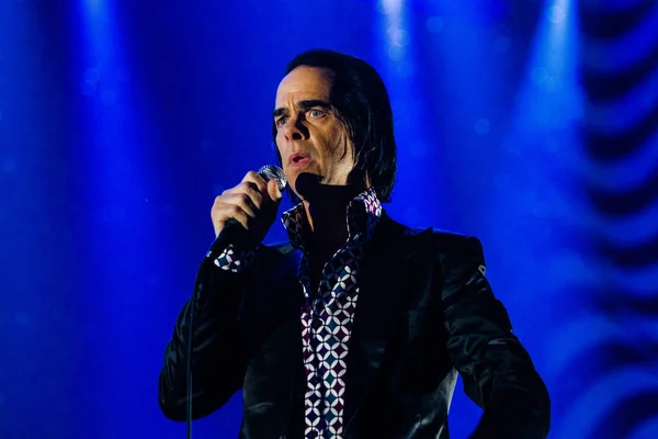 Nick Cave Performing Sziget Music Festival Budapest — Stock Photo, Image