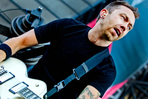 Rise Banda Tocando Festival Música Sziget Budapest — Foto de Stock