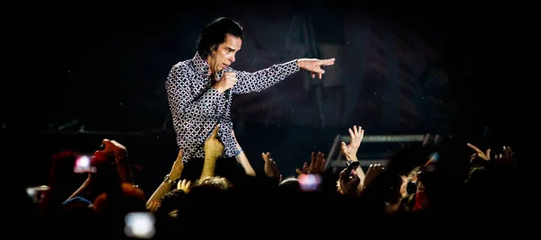 Nick Cave Esibisce Festival Musicale Sziget Budapest — Foto Stock