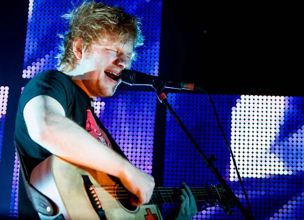 Sheeran Performing Hmh Music Festival — Stock Photo, Image