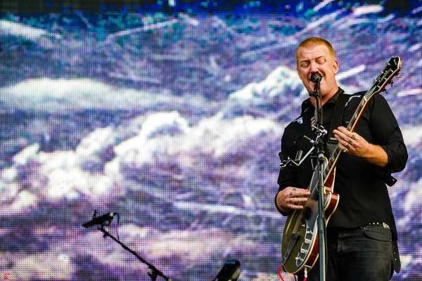 Zespół Queens Stone Age Występujący Festiwalu Pinkpop Landgraaf — Zdjęcie stockowe