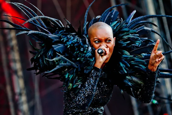 Skunk Anansie Performing Sziget Music Festival Budapest Stock Photo