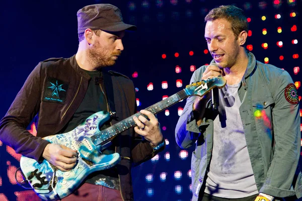Coldplay Performing Rock Werchter Music Festival — Stock Photo, Image
