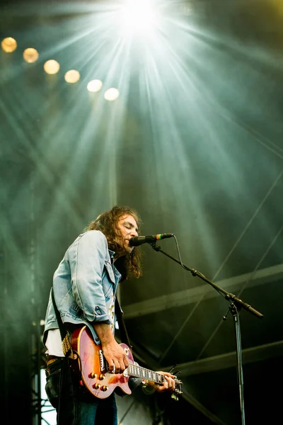 Guerra Contra Las Drogas Actuando Escenario Durante Concierto Música — Foto de Stock