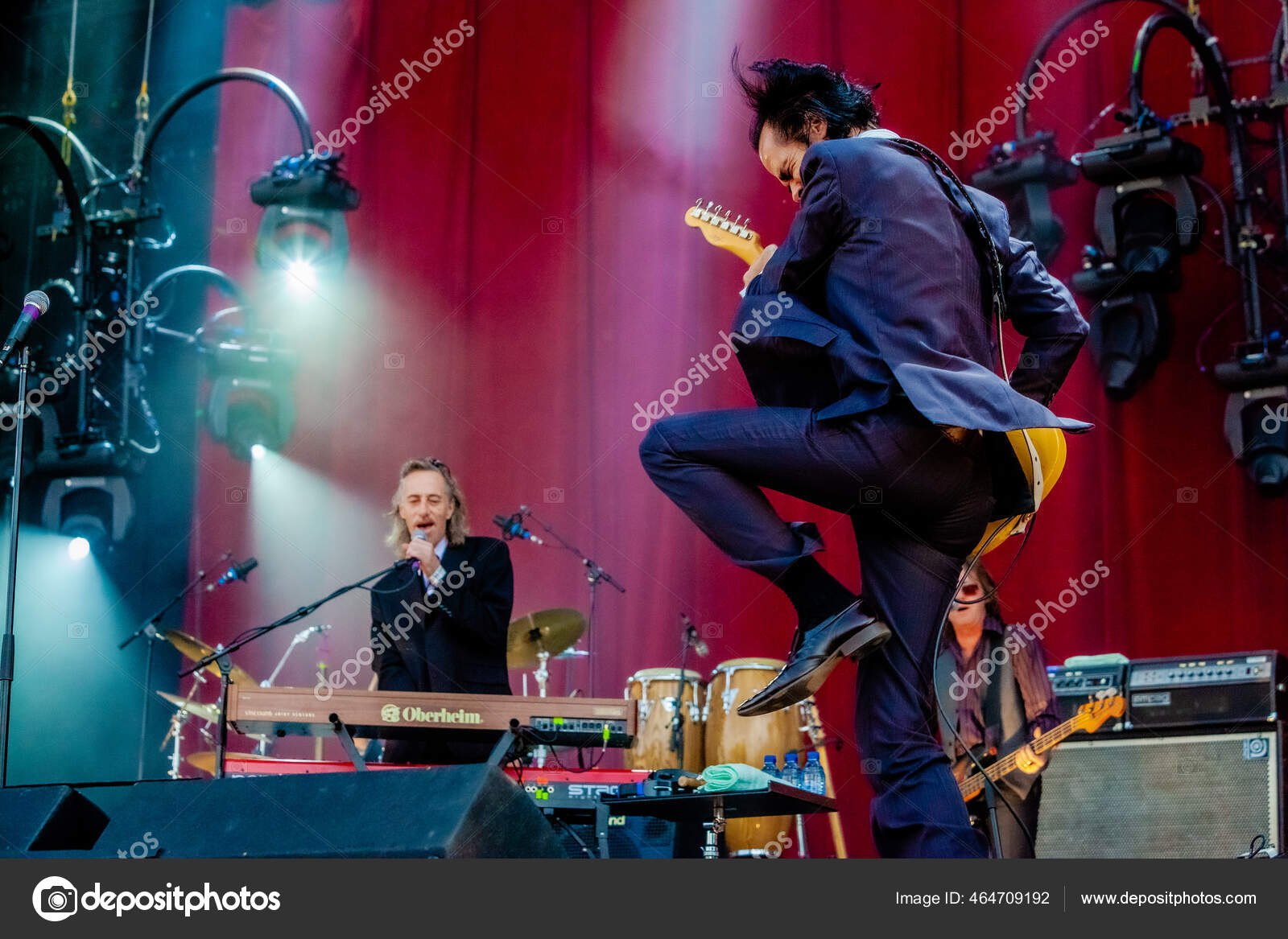 Nick Cave Bad Seeds Выступают Сцене Время Концерта – Стоковое.