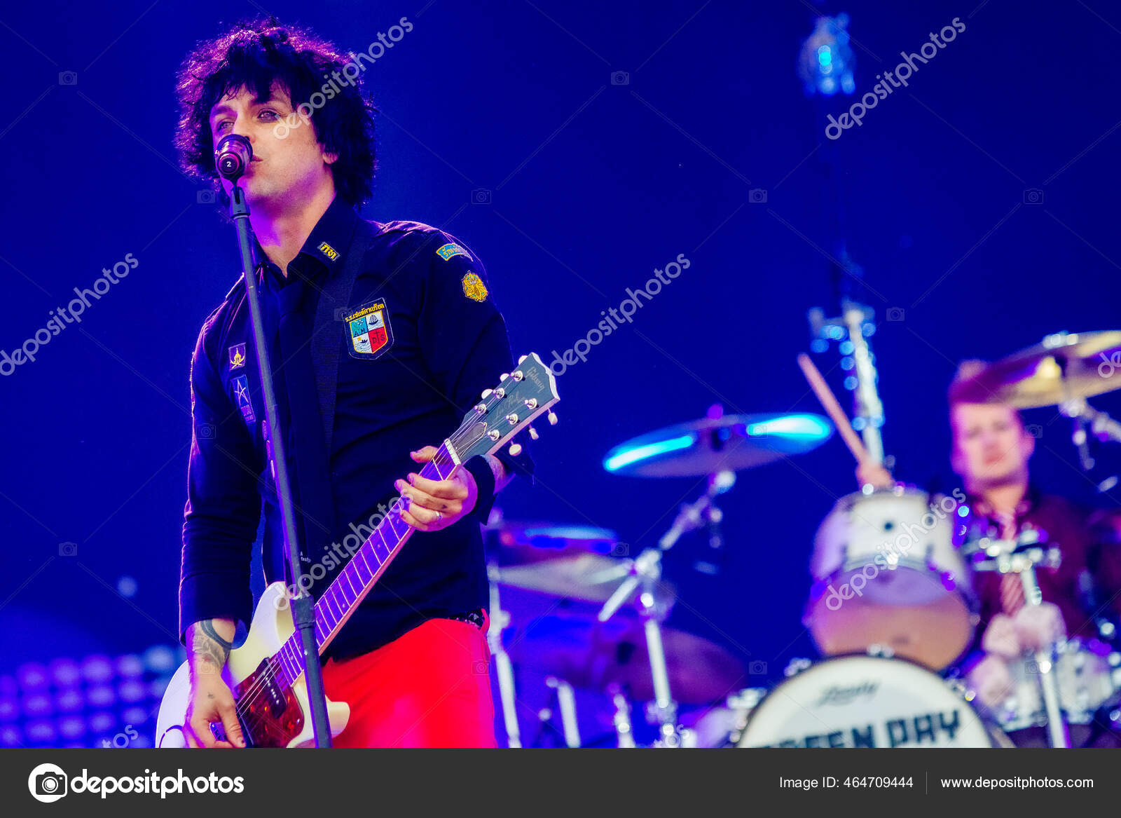 Green Day Выступают Сцене Время Концерта – Стоковое Редакционное.
