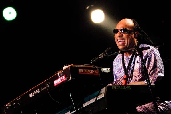 Stevie Wonder Actuando Escenario Durante Concierto Música — Foto de Stock