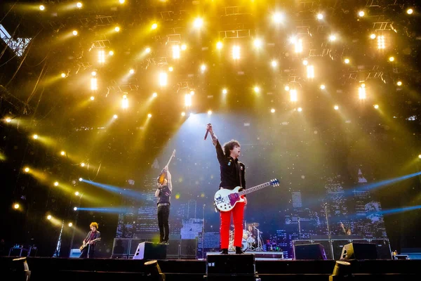 Green Day Performing Stage Music Concert — Stock Photo, Image