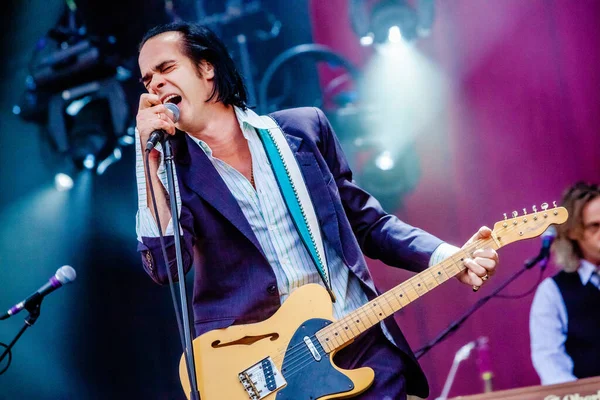 Nick Cave Bad Seeds Performing Stage Music Concert — Stock Photo, Image