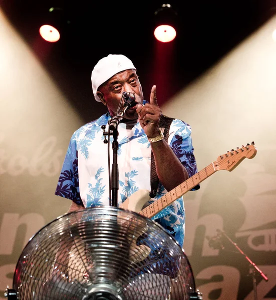 Buddy Guy Actuando Escenario Durante Concierto Música — Foto de Stock