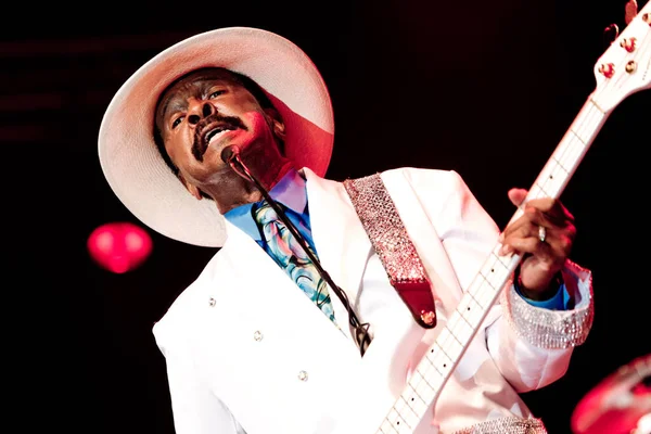 Larry Graham Actuando Escenario Durante Concierto Música — Foto de Stock