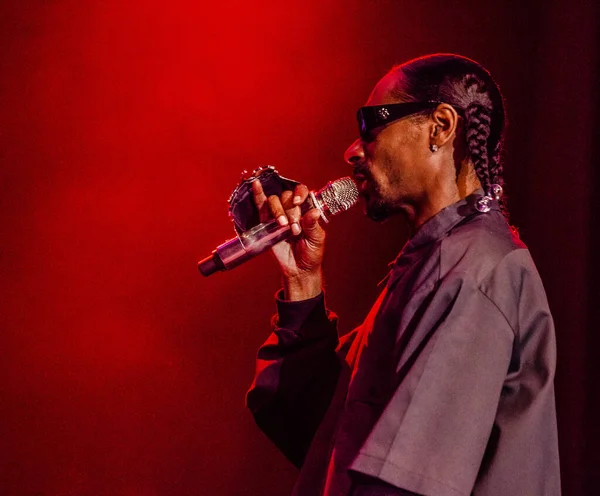 Snoop Dogg Apresentando Palco Durante Concerto Música — Fotografia de Stock