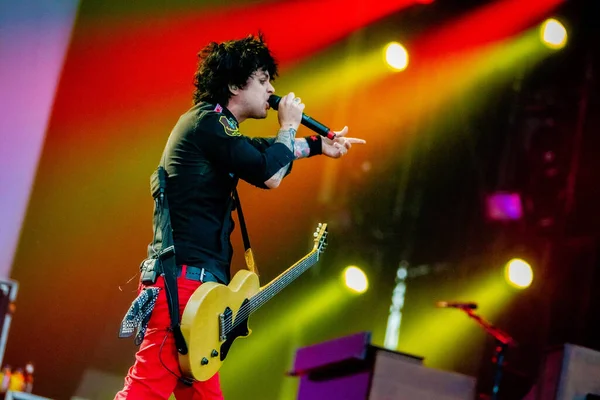 Green Day Uppträder Scen Musikkonsert — Stockfoto