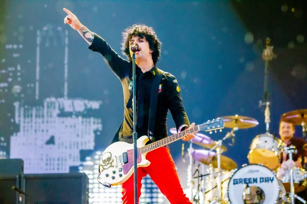Green Day Actuando Escenario Durante Concierto Música — Foto de Stock