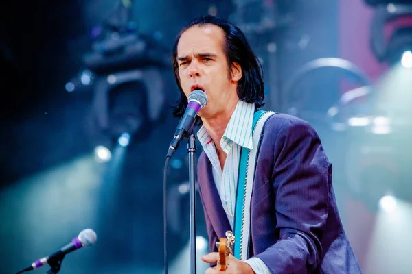 Nick Cave Bad Seeds Performing Stage Music Concert — Stock Photo, Image