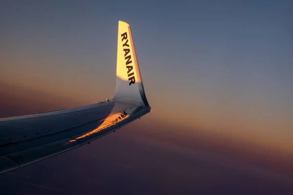 Winglet Boeing 737 800 Pertencente Companhia Aérea Ryanair Baixo Custo — Fotografia de Stock