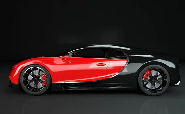 Bugatti Chiron Studio Vor Schwarzem Hintergrund — Stockfoto