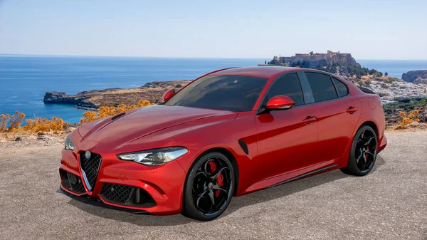 Alfa Romeo Giulia Lusso Sport Sedan — Foto Stock