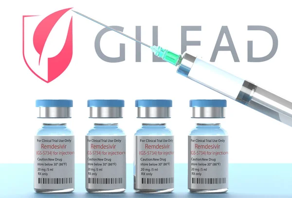 Remdesivir Fabricado Por Gilead Tratamiento Eficaz Para Infección Por Coronavirus — Foto de Stock