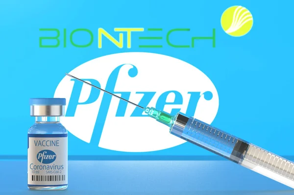 Vacuna Covid Desarrollada Conjuntamente Por Pfizer Biontech — Foto de Stock