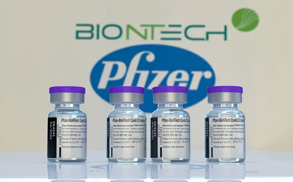 Vacuna Covid Desarrollada Conjuntamente Por Pfizer Biontech — Foto de Stock