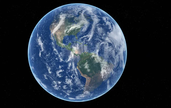 Planeta Terra Como Visto Espaço Ilustração — Fotografia de Stock
