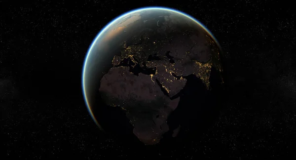 Planète Terre Vue Espace Illustration — Photo