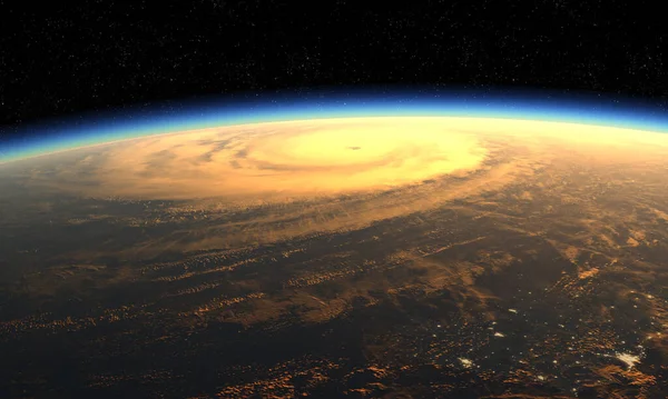 Tropický Cyklon Vesmíru Ilustrace — Stock fotografie