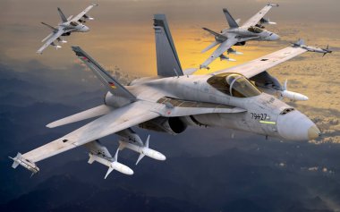 F / A-18C Almanya amblemli hayali uyruklu
