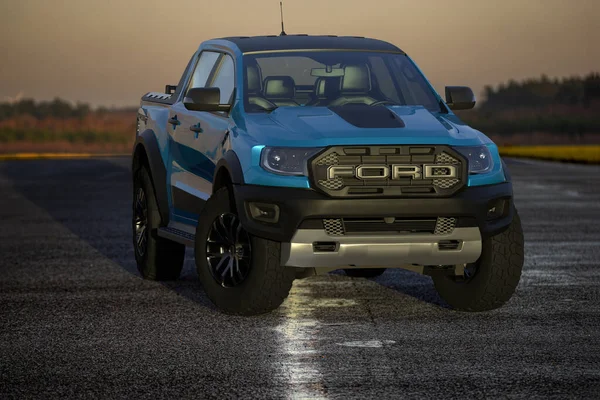 Ford Ranger Raptor Yolda — Stok fotoğraf