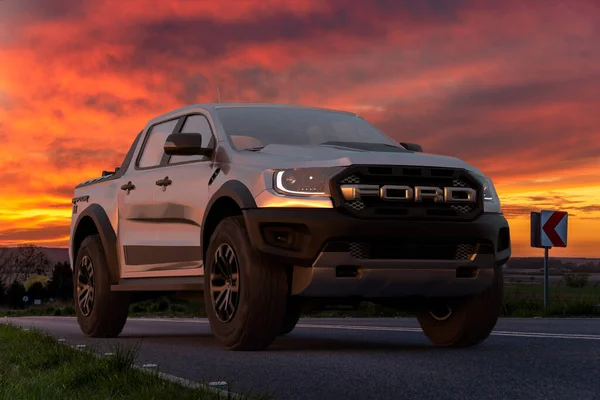 Ford Ranger Raptor Estrada — Fotografia de Stock