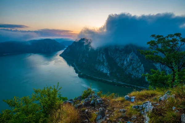 Żelazne Bramy Dunaju Między Serbią Rumunią — Zdjęcie stockowe