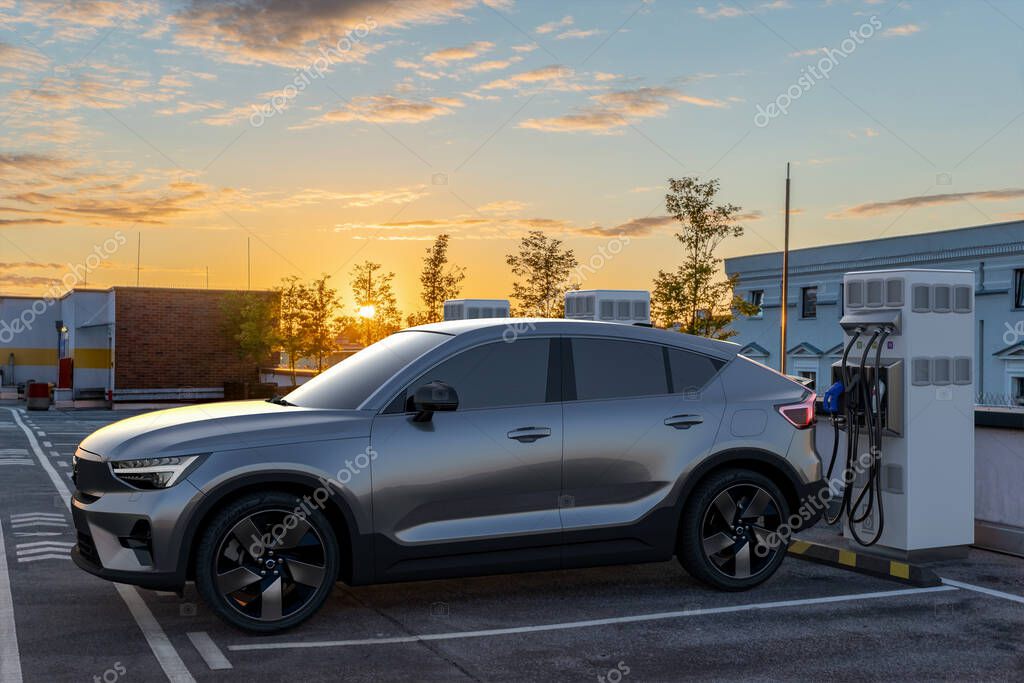 VOLVO C40 Recharge at the Quick Charging Station