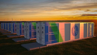 Hidrojen üretimi için konteynerize elektroliserler modern s