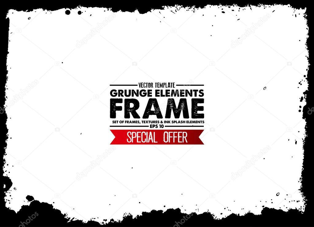 Grunge frame - abstract texture. Stock vector design template - easy to use