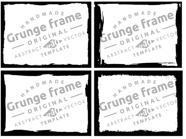 Conjunto de textura de marco grunge - Plantilla de diseño abstracto. Conjunto de vectores de stock aislado: fácil de usar — Vector de stock