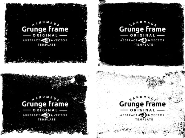 Grunge Frame Textur Set - abstrakte Design-Vorlage. isolierter Aktienvektorsatz - einfach zu bedienen — Stockvektor