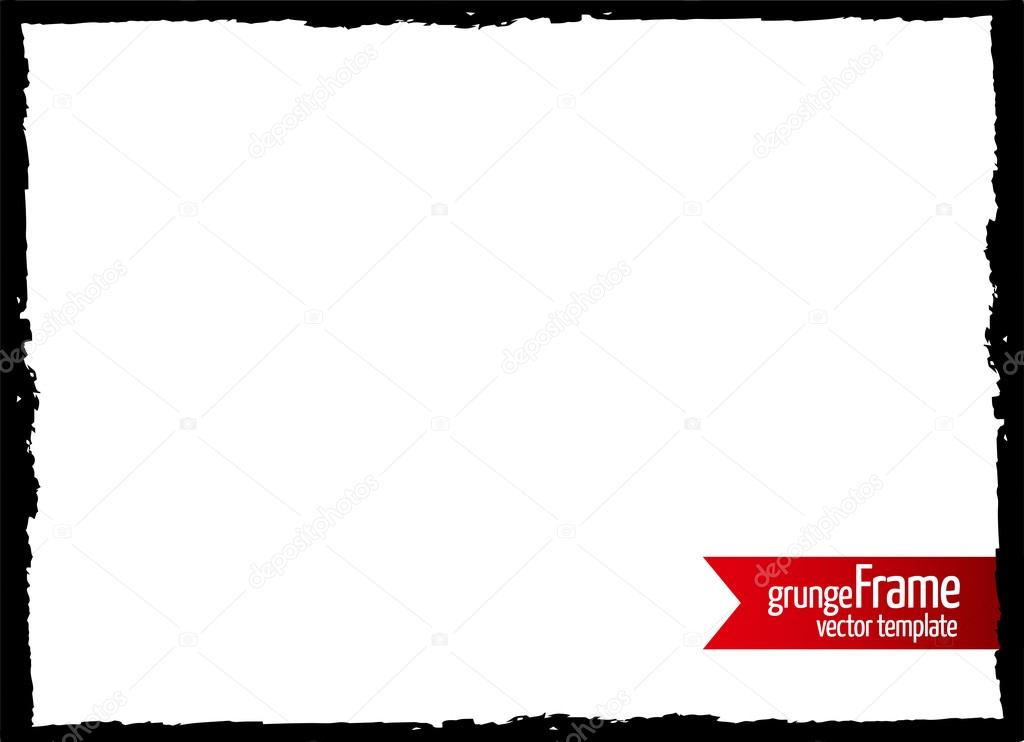Grunge frame - abstract texture. Isolated stock vector design template - easy to use