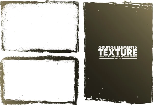 Conjunto de textura Grunge frame - Modelo de design abstrato. Conjunto de vetores de estoque isolado - fácil de usar —  Vetores de Stock