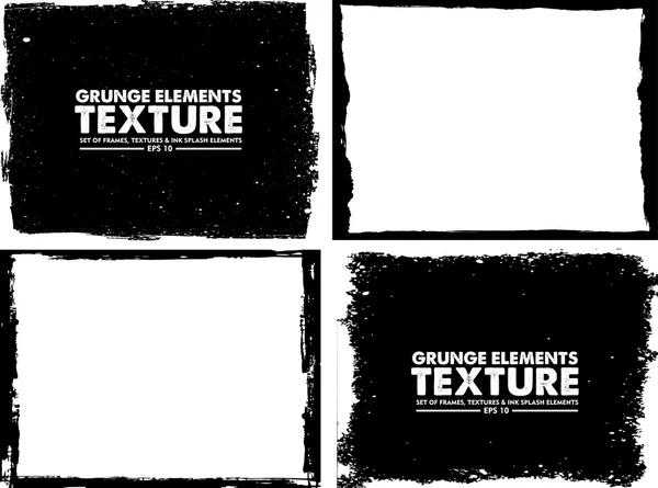 Grunge Frame Textur Set - abstrakte Design-Vorlage. isolierter Aktienvektorsatz - einfach zu bedienen — Stockvektor