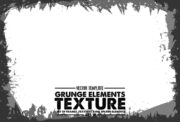 Grunge frame - abstract texture. Isolated stock vector design template - easy to use — Stock Vector