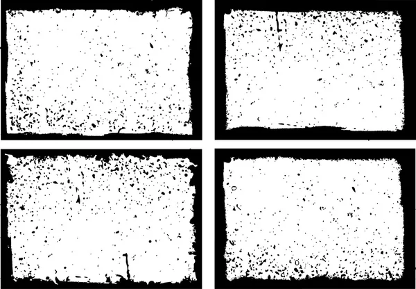 Conjunto de textura Grunge frame - Modelo de design abstrato. Conjunto de vetores de estoque isolado - fácil de usar — Vetor de Stock
