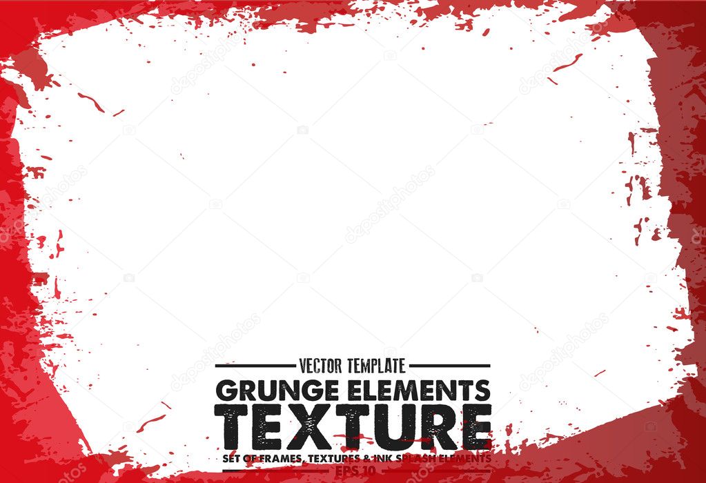 Grunge frame - abstract texture. Isolated stock vector design template - easy to use