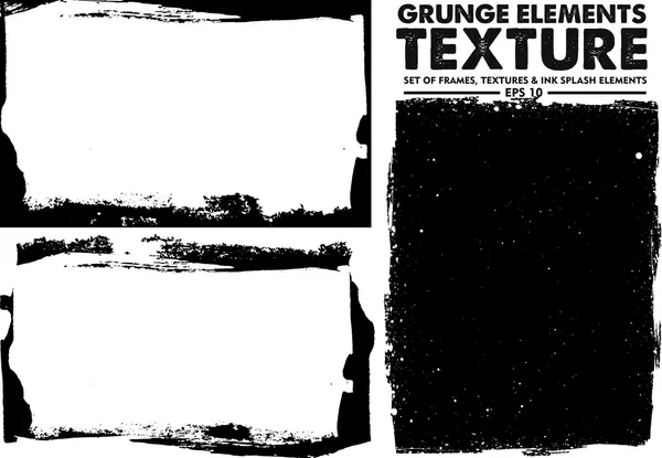 Grunge cadre texture ensemble — Image vectorielle